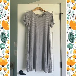 Old Navy black and white striped tshirt dress